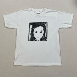 Vintage Evanescence T Shirt Size Youth Medium White Fallen Amy Lee Grunge Y2K